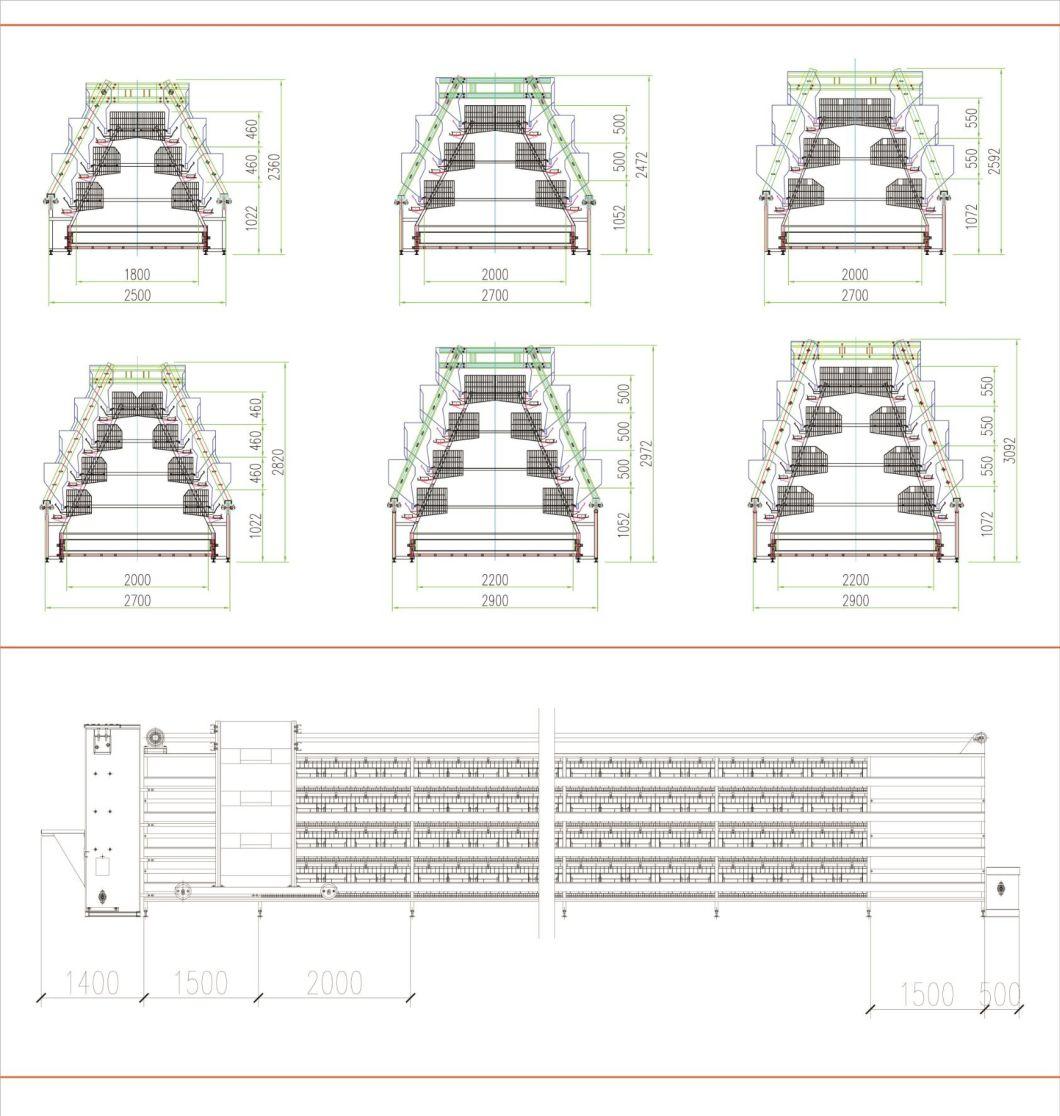 3-9 Tier Poultry Farm Battery Layer Chicken Cage Poultry Equipment