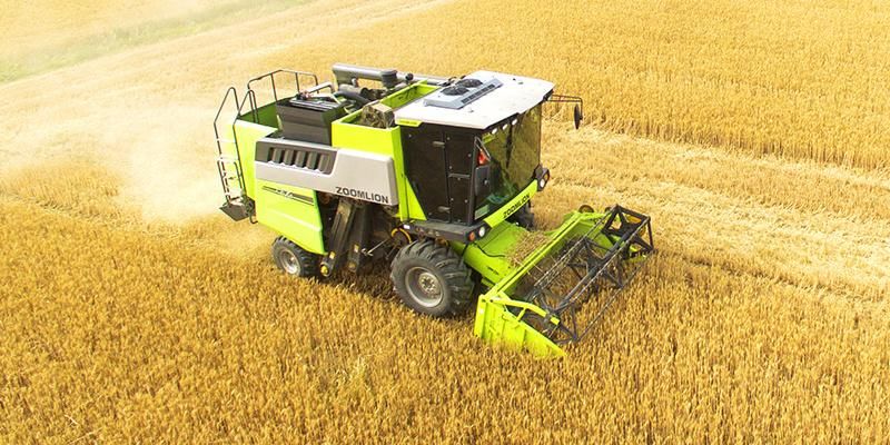 Zoomlion 190HP Wheeled Wheat Combine Harvester 4m Cutting Width