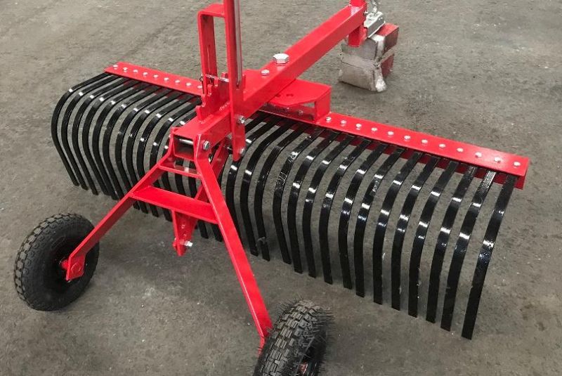 ATV Landscape Rake with Rear Wheels