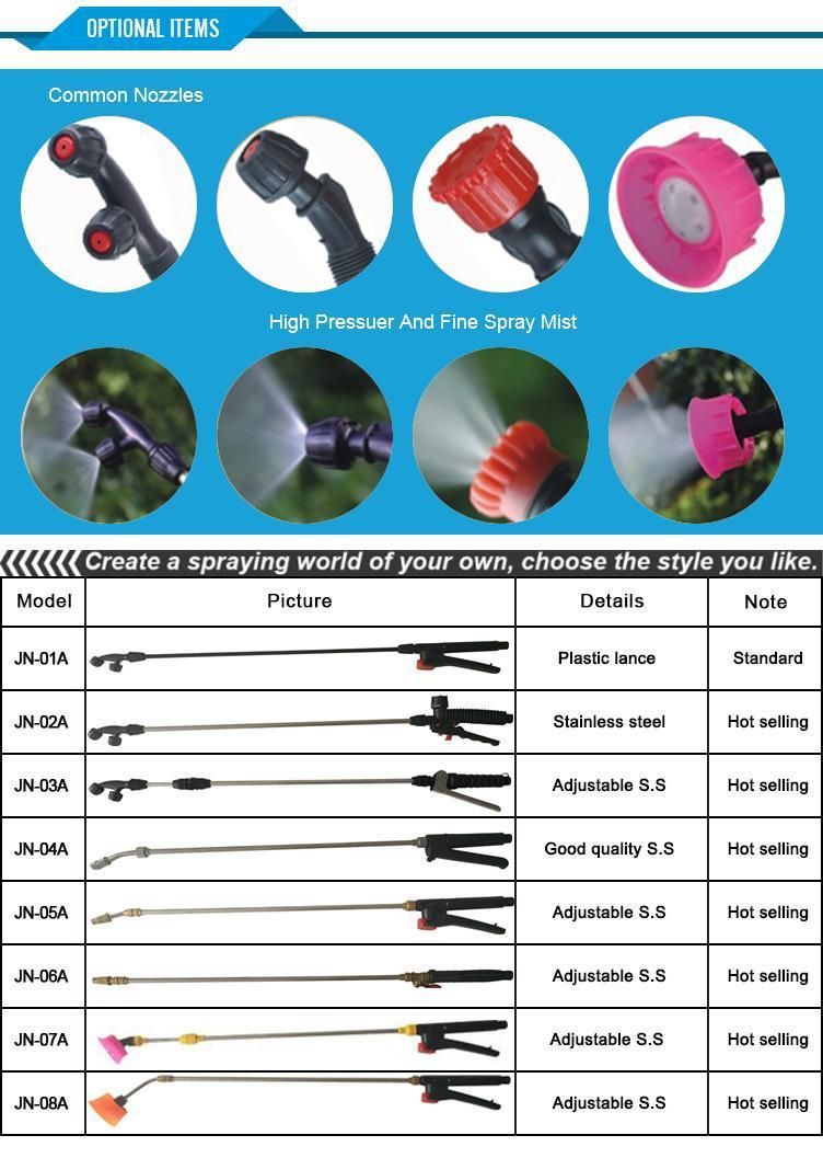 Wholesale 20L Knapsack/Backpackhand Pressure Agricultural Pump Plastic Manual Sprayer