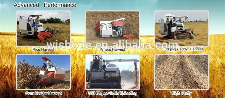 Kubota Similar Full Feeding 4lz-4.5 Rice / Wheat Grain Combine Harvester