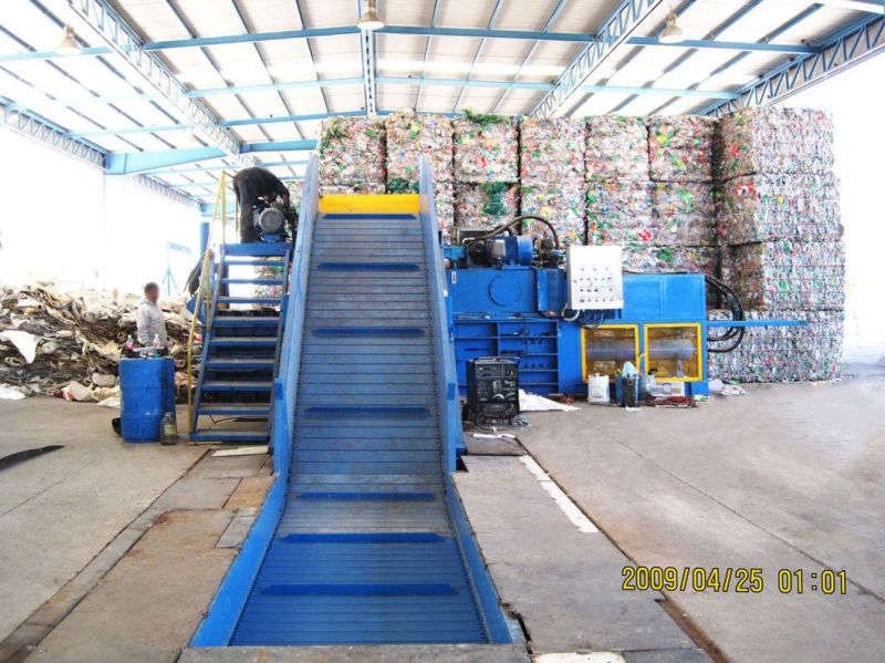 Pet Bottle Plastic Waste Aluminium Can Packing Baler