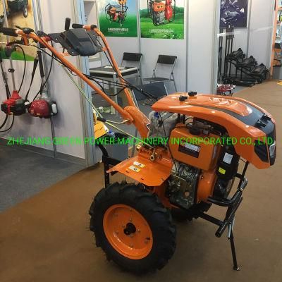190f Diesel Power Tiller Aircool Rotary Cultivator with Light Cover