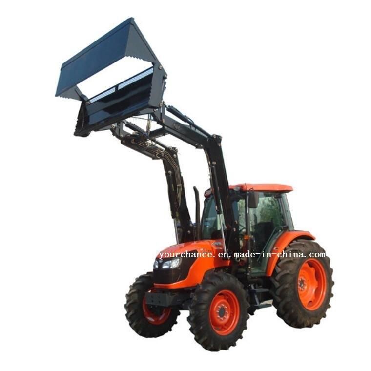 High Quality China Factory Manufacture Wheel Tractor Loader Tz10d Europe Quick Hitch Type Front End Loader with 4 in 1 Combine Bucket for 70-100HP Tractor