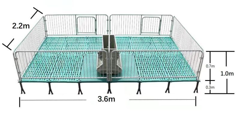 Galvanized Railing Growing Pig Nursery Pen