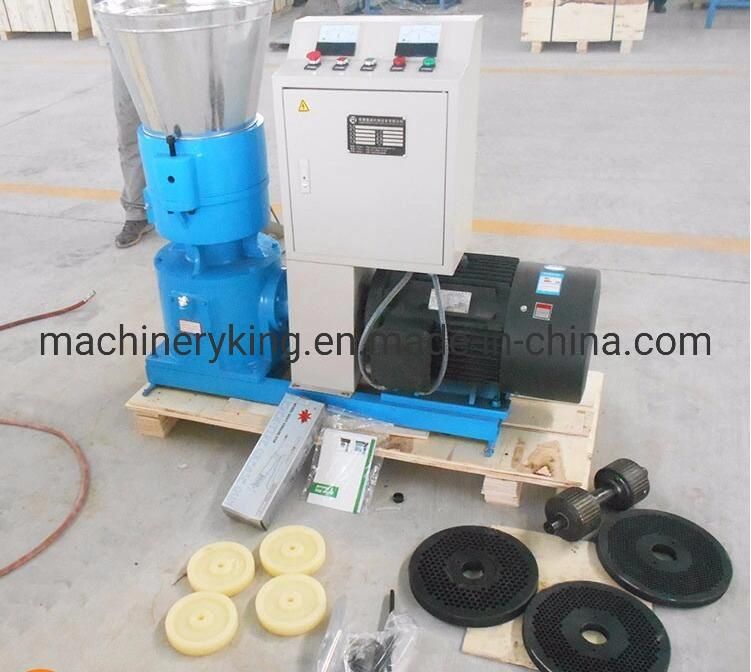 Home Use Small Flat Die Alfalfa Poultry Animal Chicken Fish Feed Pellet Maker Machine