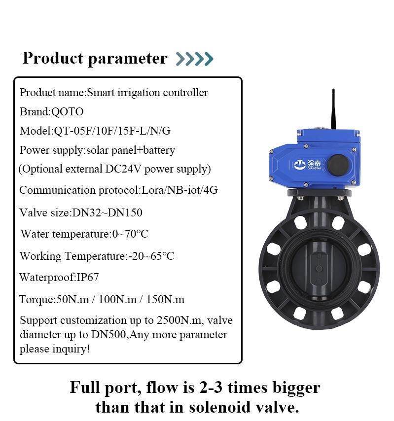 4G Lorawan Mobile Phone Controlled Over Torque Protecting Quarter Turn Electric Valve