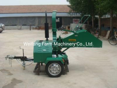 Hydraulic Feeding Diesel Engine Trailer ATV Wood Chipper