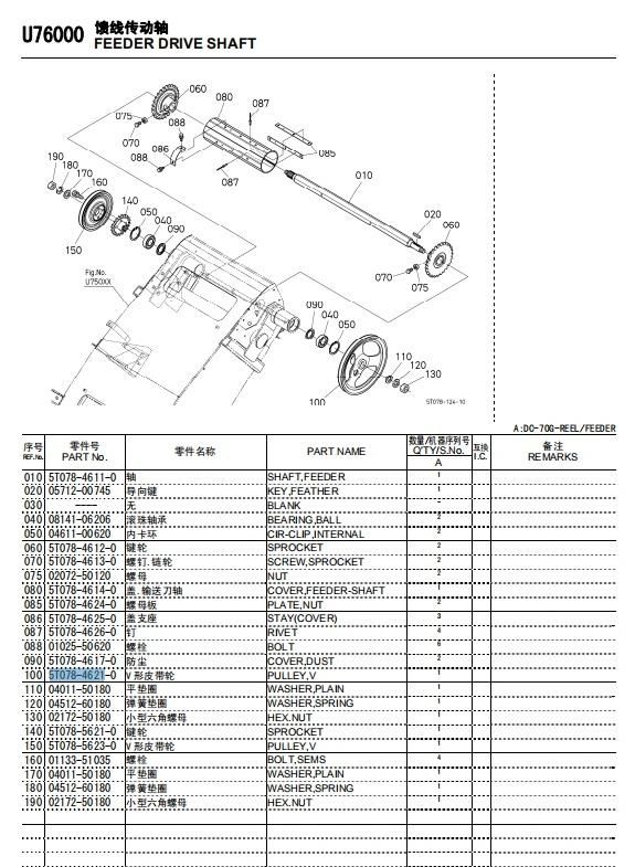 Kubota Harvester Parts Pulley V 5t078-4621
