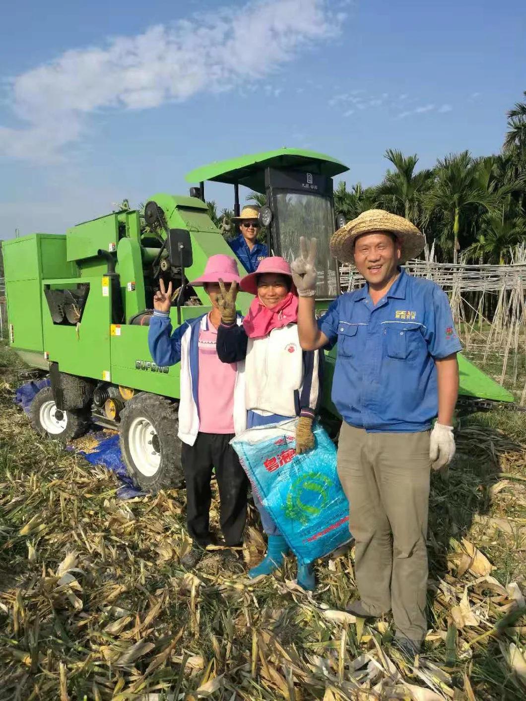 4yzp-2 Farming Using 2 Rows Self Propelled Wheel Corn Harvester with Cab