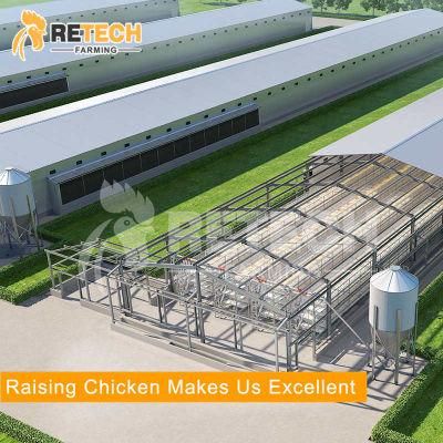 Retech prefab steel structure building chicken farm poultry house for 10000 birds