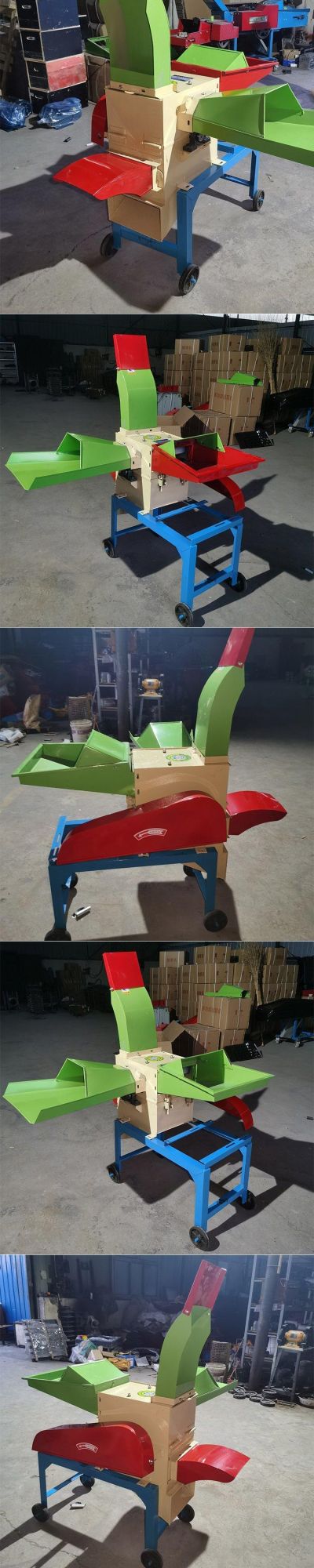 Mini Chuff Straw Crusher Poultry Animal Cattle Feed Making Grass Shredder Silage Chopper Hay Fodder Forage Chaff Cutter Machine