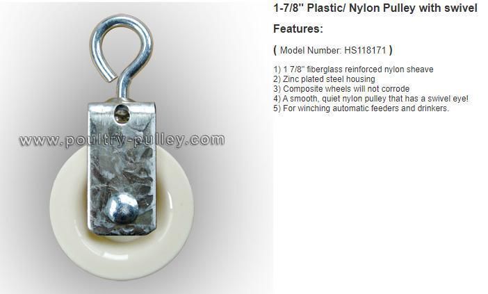 1-7/8" Plastic/ Nylon Pulley with Swivel