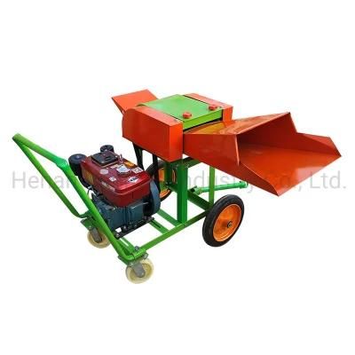 High Output Diesel Engine Chaff Cutter Machine Grass Chaff Cutter