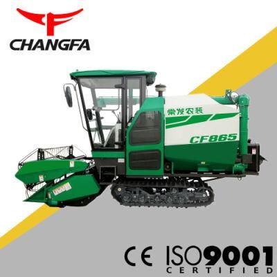 Rice Wheat Corn Seed Track Type Combine Wheeled Harvester Machine