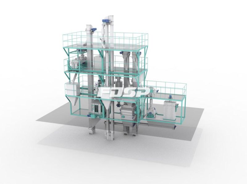 Excellent Performance 15tph Animal Feed Production Line