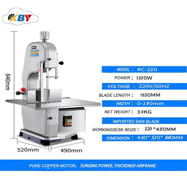 Auto Bone Cutting Machine Bonning Sawing Frozen Meat Cutting in House Food Shop Meat Processing Use