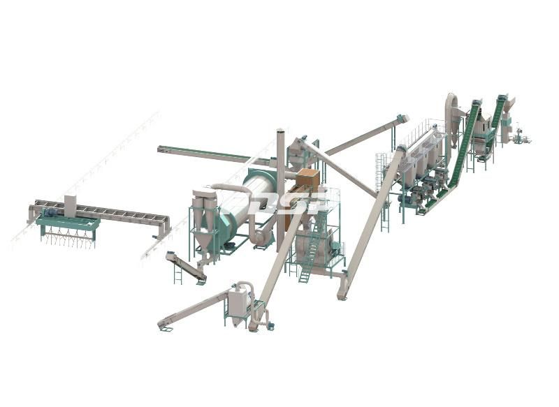 10-12 T/H Cow Manure Bio-Organic Pellet Production Line