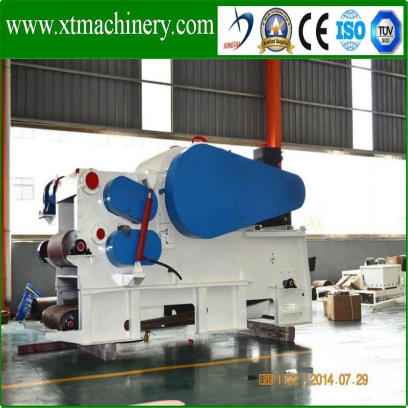 Two Blades, 6m Feeding Conveyor Drum Wood Log Tree Chipper for Biomass