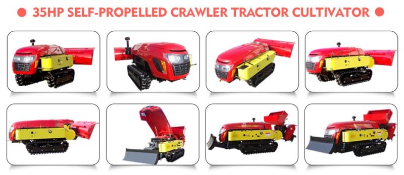High Stability Hydraulic Mini Tractor Rubber Crawler Tractor Walking Tractor with Crawler