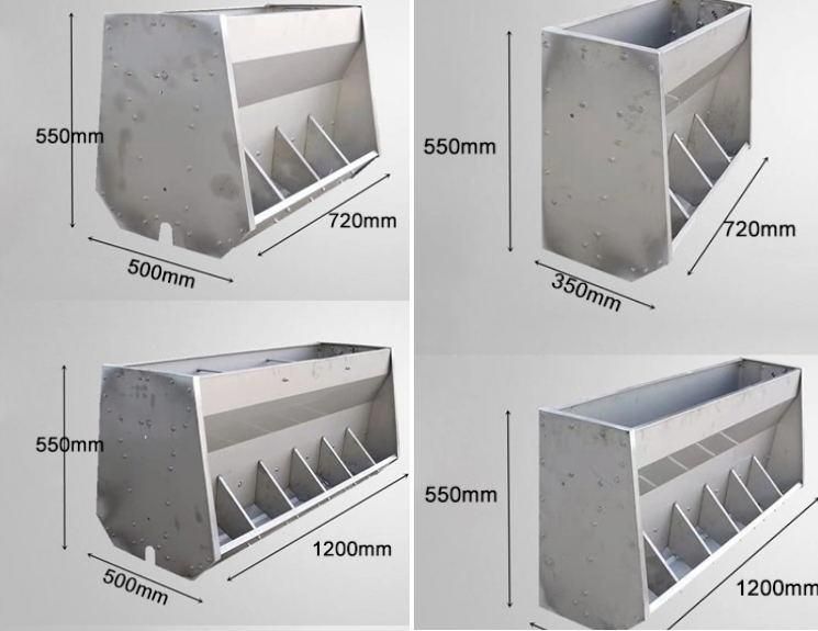 Double Size Stainless Steel Automatic Feeder Fatten Trough