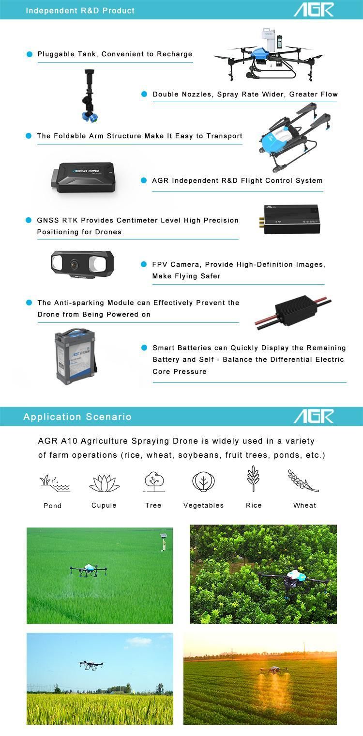 Labour Saving Health Pesticide Spraying Drone Aircraft for Agricultural Plant Protection