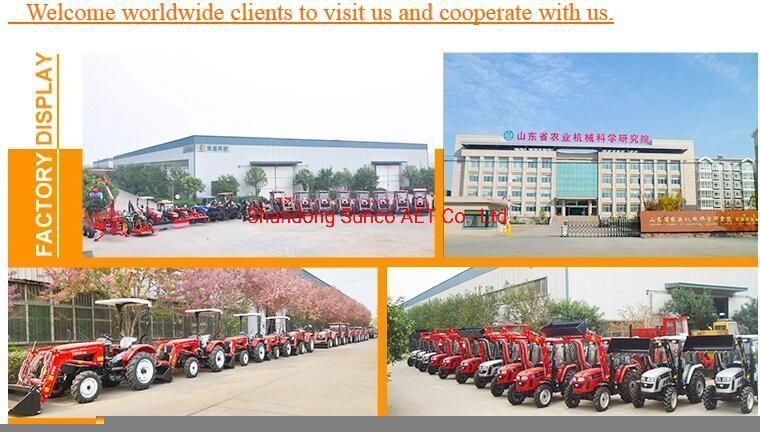 Gasoline Engine Tractor Trailer Hydraulic Log Trailer with Crane