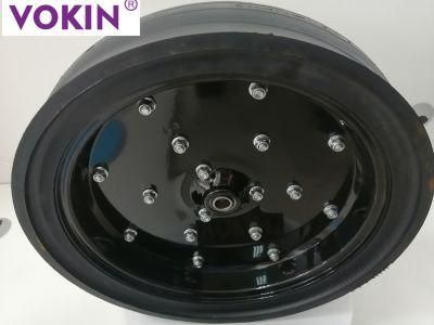 4.5&quot; X 16&quot; (400 X 110 mm) Nylon &amp; Steel Rim Nature Rubber and Depth Wheel