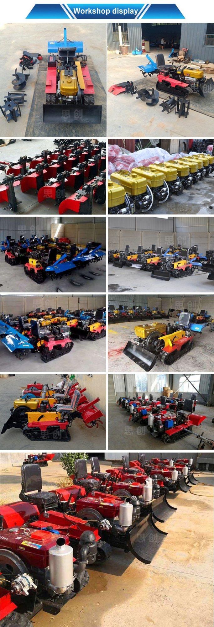 35HP Crawler Tractor Grass Crushing Machine Rice Field Ploughing Machine