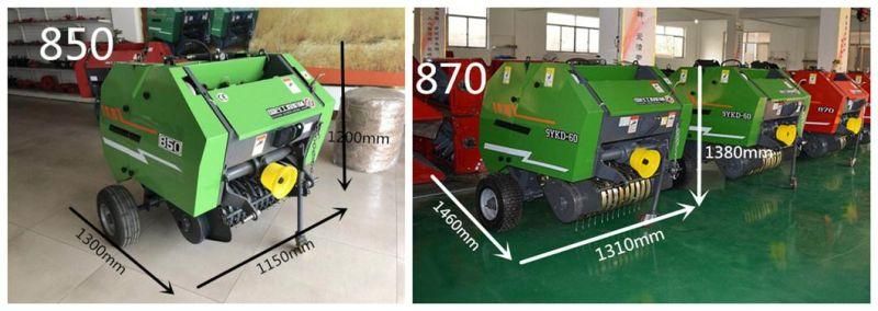 Factory OEM Acceptable Farming Machinery Hay Grass Packing Machine Tractor Pto Round Hay Straw Small Size Mini Bale Baler Manufacturer