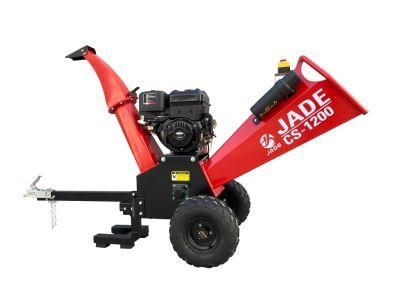 Towable 4 Inch Capacity 15 HP Gas Powered Tree Branch Log Shredder Chipper
