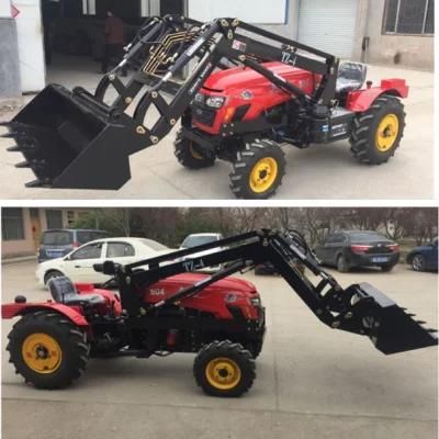 China Farm Small Garden Tractor Front End Loader Backhoe with 4 in 1 Bucket Loader