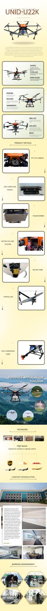 China Drone Crop Seeder Agriculture Drone for Sowing Pesticide