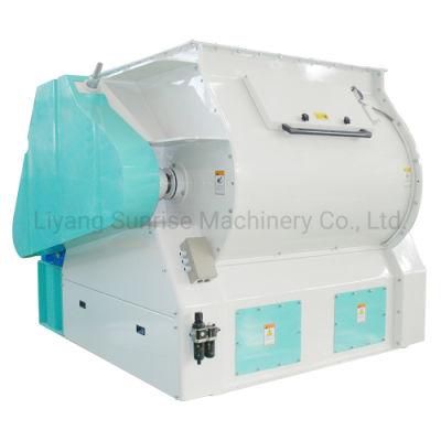 Animal Feed Stainless Steel Double Shaft Paddle Mixer with Screw