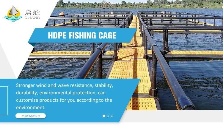 Square HDPE Tilapia Fish Farming Cages Farming Net Cage