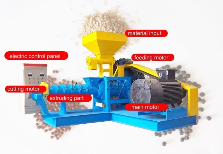 Floating Fish Food Feed Pellet Making Extruding Machine
