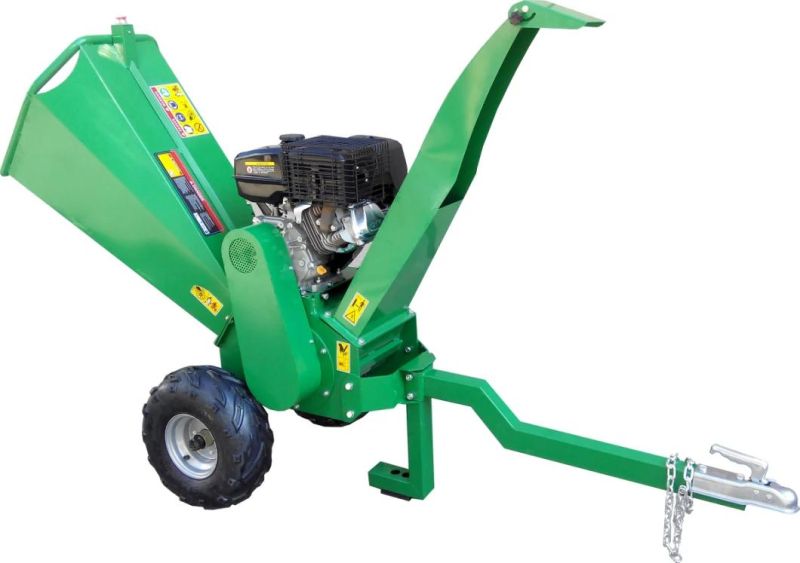 15HP Gasoline Powered Wood Chipper Mulcher with Electric Start