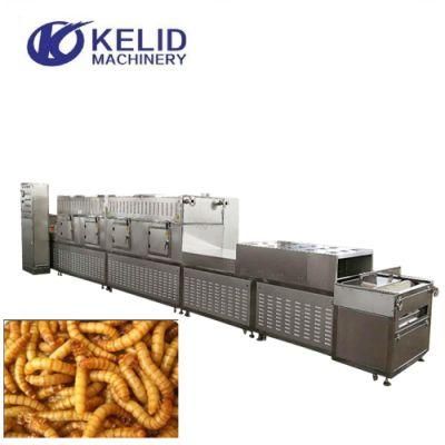 Tunnel Type Black Fly Larvae Drying Machine Mealworm Microwave Dryer