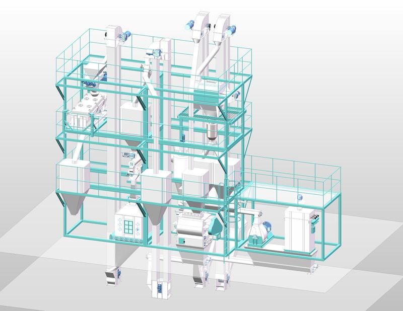Skjz 4800 Animal Pellet Feed Plant, Animal Feed Processing Plant