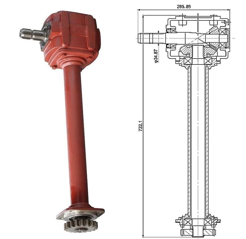 Tractor Gearbox for Rotary Tiller Agricultural Machines 540 Rpm (1.46: 1 Ratio)