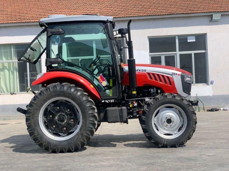 High Quality Farm Machinery Same as Yto Tractor 90HP Diesel Engine High Horsepower Farming Wheel Tractor with Cab